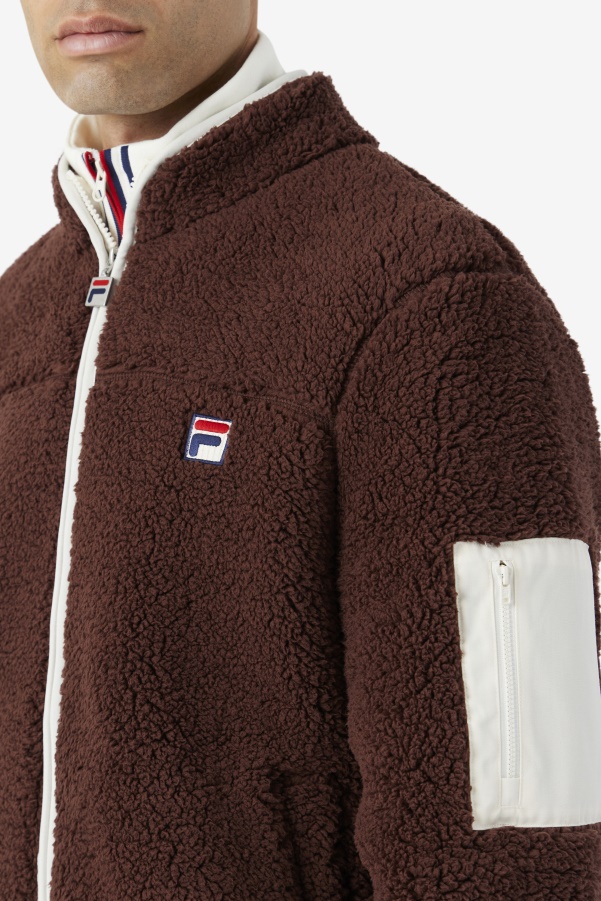 Fila Yale Sherpa Jacket Brown Stone/Egret