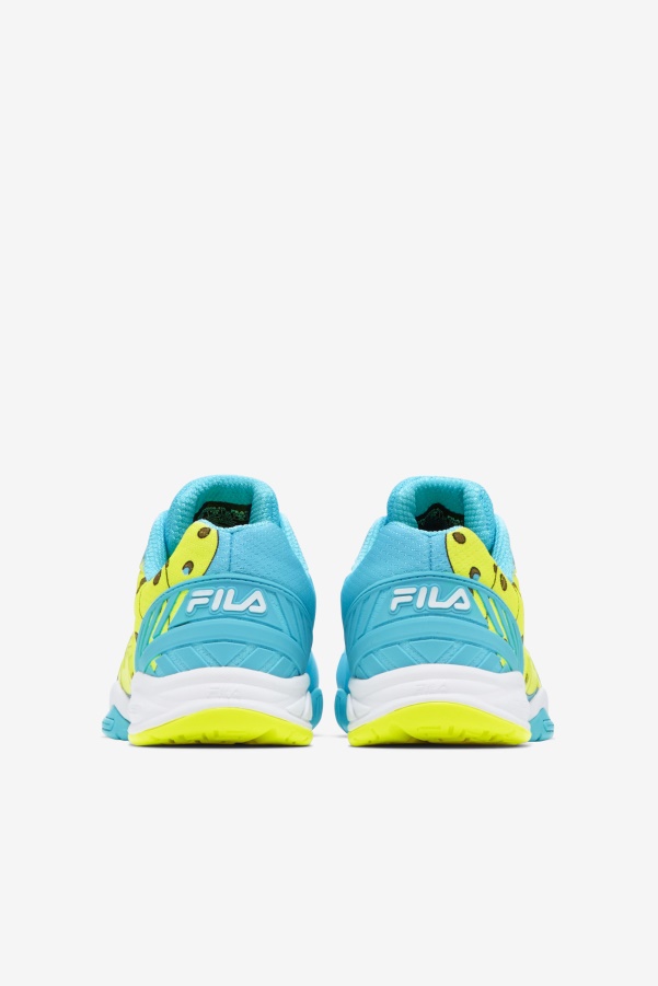 Bluefish/White/Yellow Fila Women's Volley Zone
