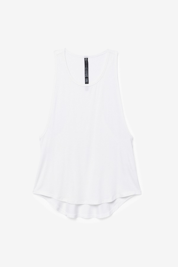 White Fila Fi-Lux Long Tank Top