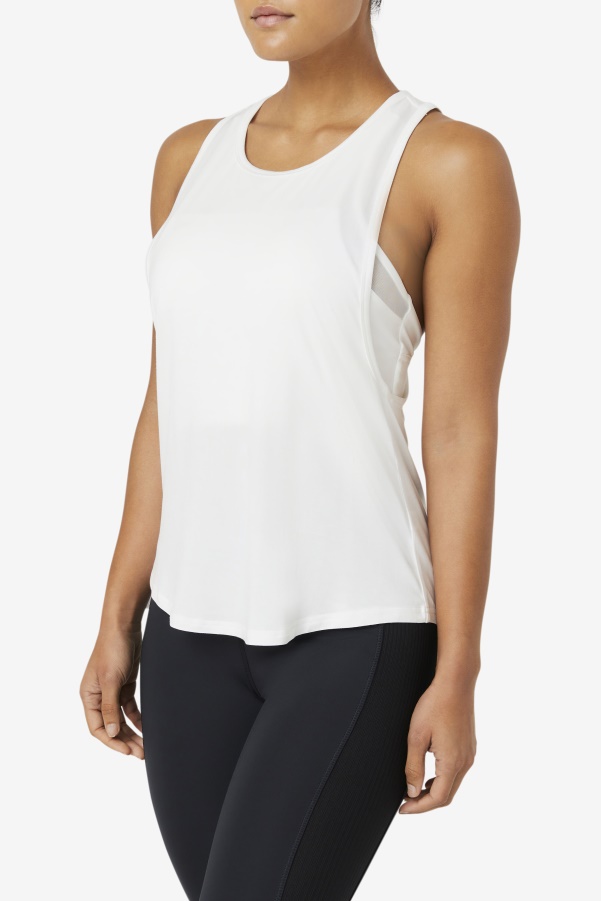 White Fila Fi-Lux Long Tank Top