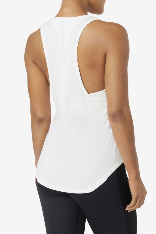 White Fila Fi-Lux Long Tank Top