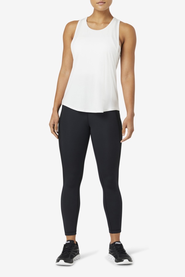 White Fila Fi-Lux Long Tank Top