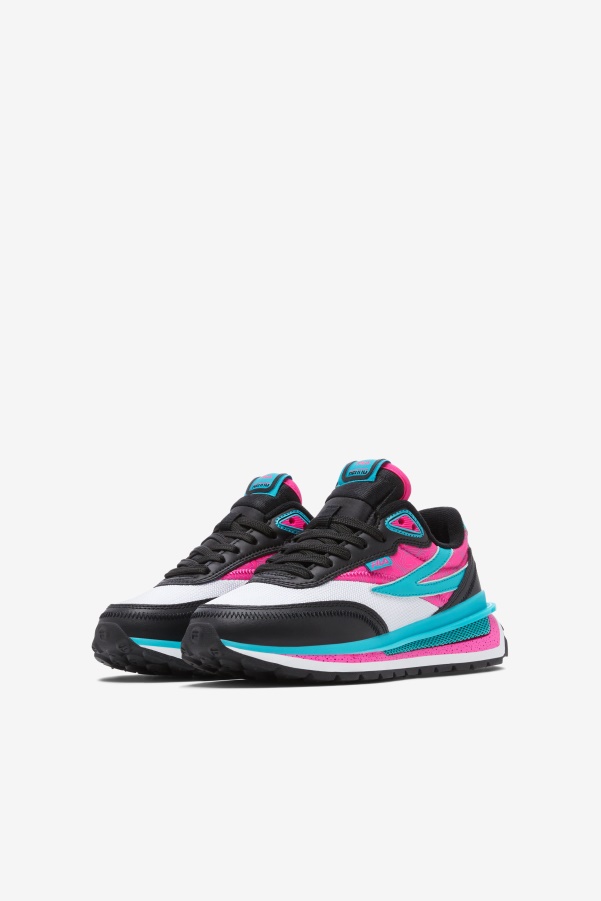 Little Kids' Renno Black/Pink Glo/White Fila