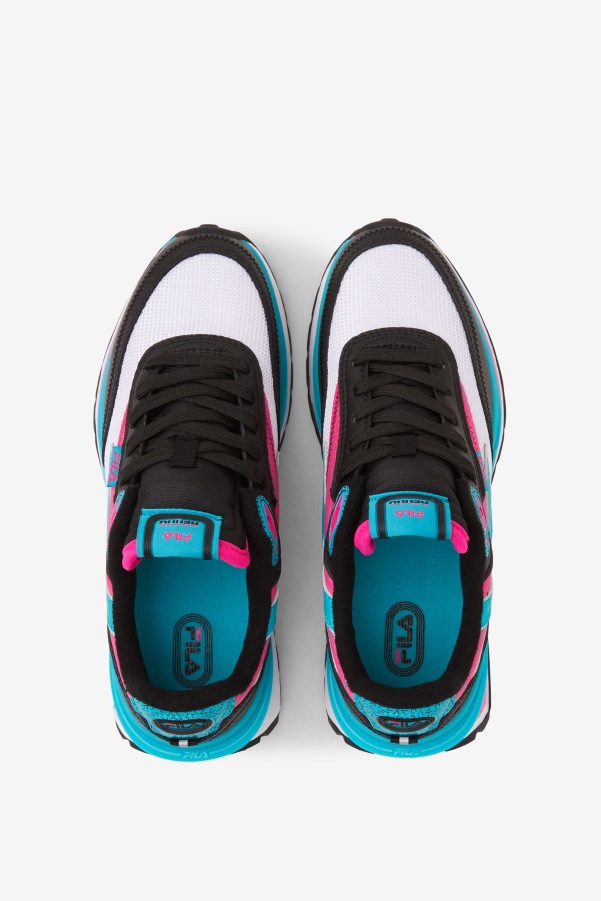 Little Kids' Renno Black/Pink Glo/White Fila