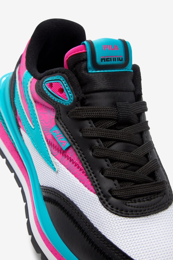 Little Kids' Renno Black/Pink Glo/White Fila