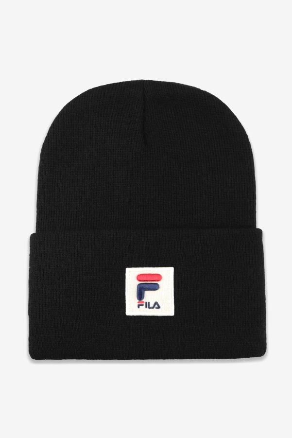 Black Cuffed Beanie Fila