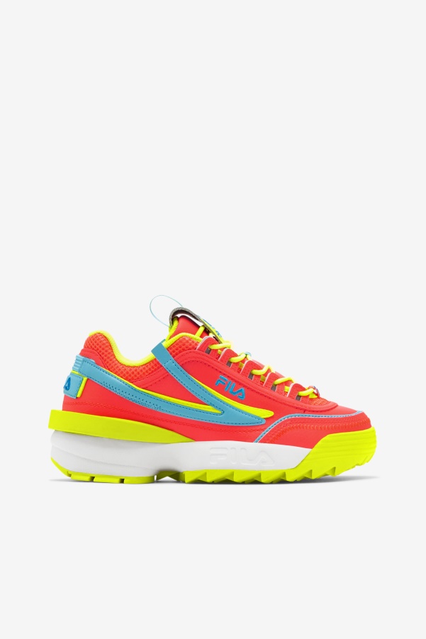 Fiery Coral/Yellow/Bluefish Women's Disruptor 2 Exp Fila
