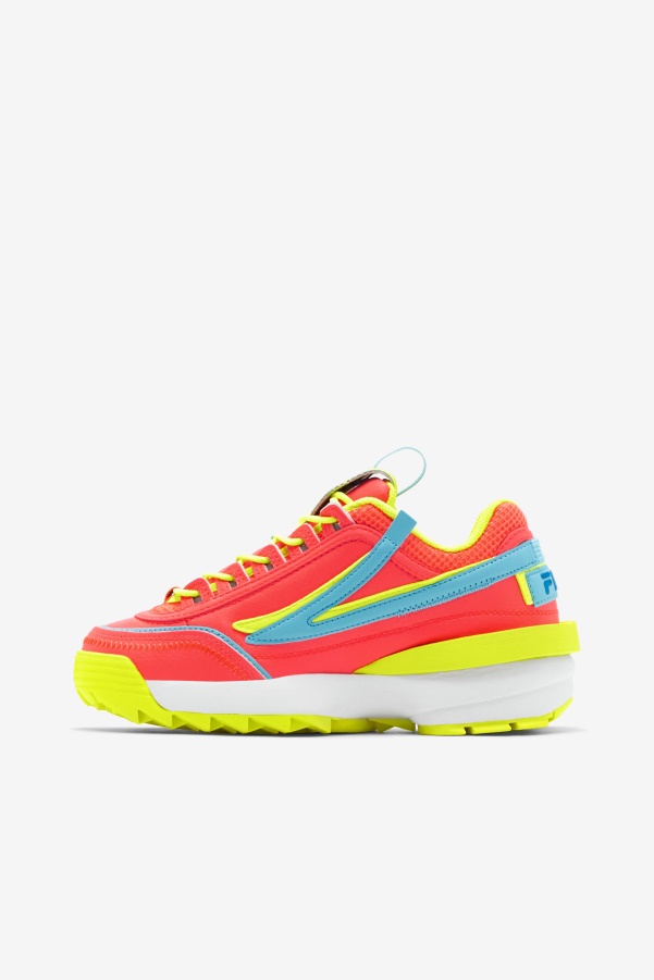 Fiery Coral/Yellow/Bluefish Women's Disruptor 2 Exp Fila