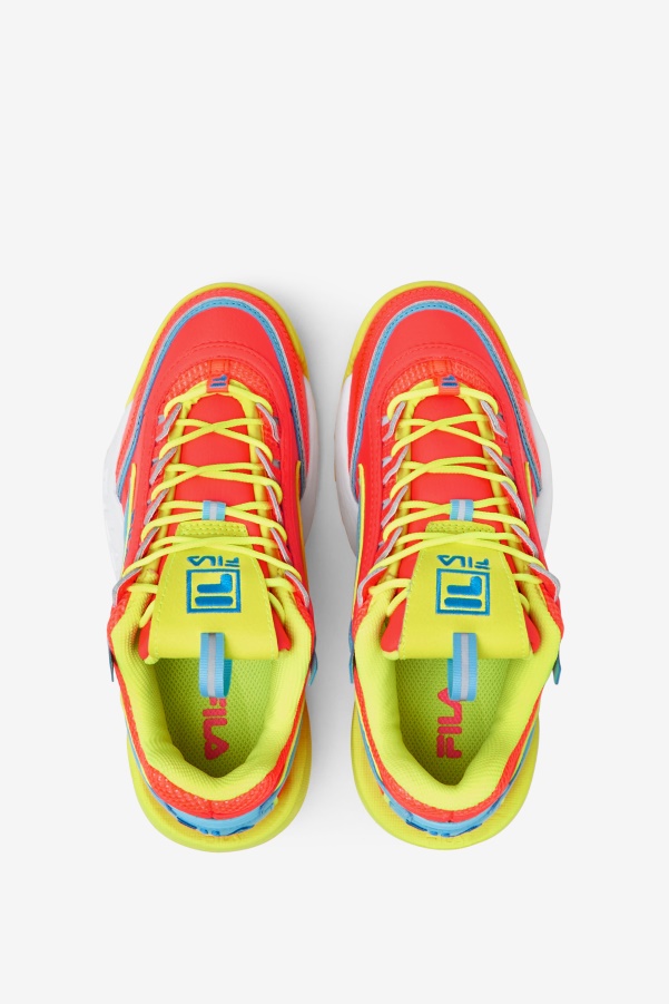 Fiery Coral/Yellow/Bluefish Women's Disruptor 2 Exp Fila