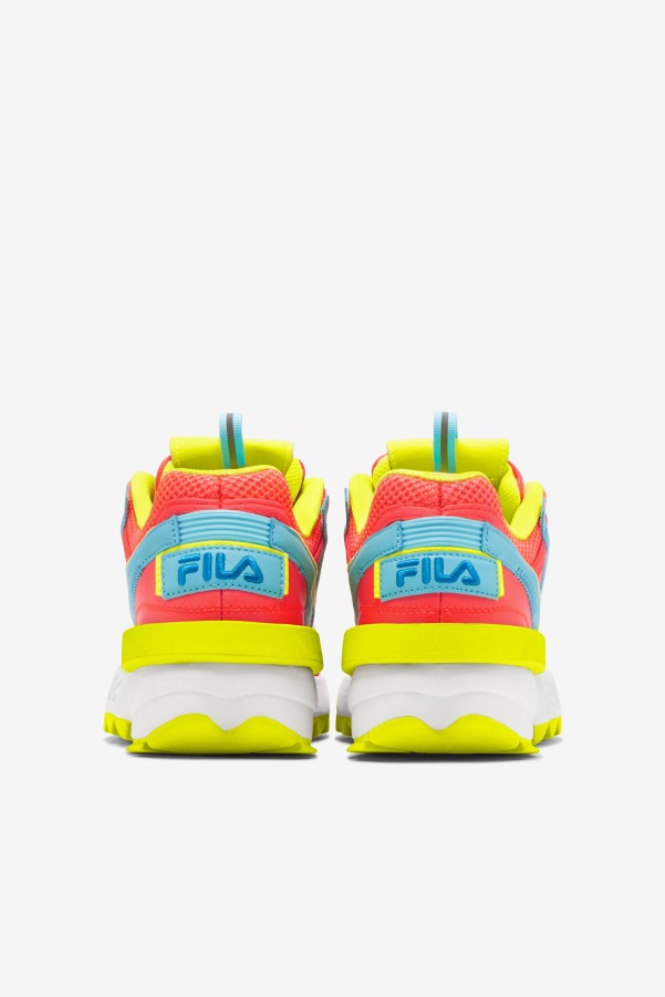 Fiery Coral/Yellow/Bluefish Women's Disruptor 2 Exp Fila