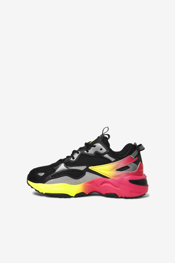 Little Kids' Ray Tracer Apex Black/Yellow/Deep Pink Fila