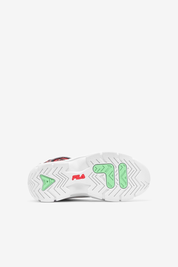 Fila Black/Fiery Coral/Green Ash Little Kids' Grant Hill 2