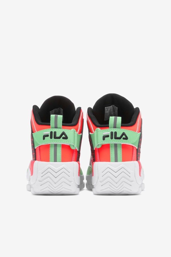 Fila Black/Fiery Coral/Green Ash Little Kids' Grant Hill 2