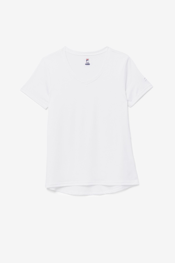 Pickleball Silky V-Neck White Fila