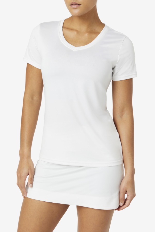 Pickleball Silky V-Neck White Fila