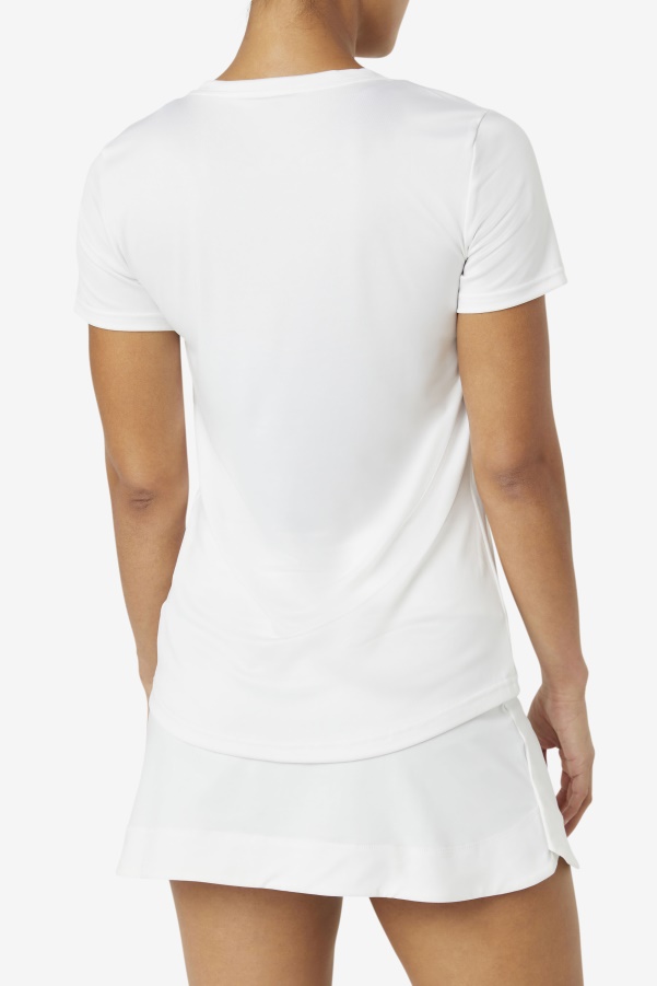 Pickleball Silky V-Neck White Fila