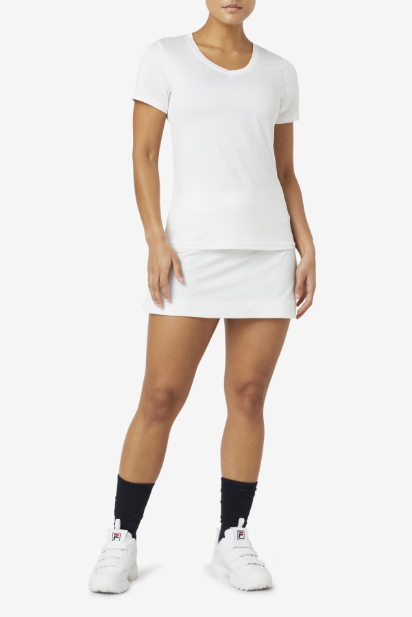 Pickleball Silky V-Neck White Fila