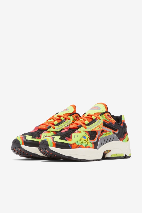 Black/Red Orange/Red Fila Men's Archive Rjv