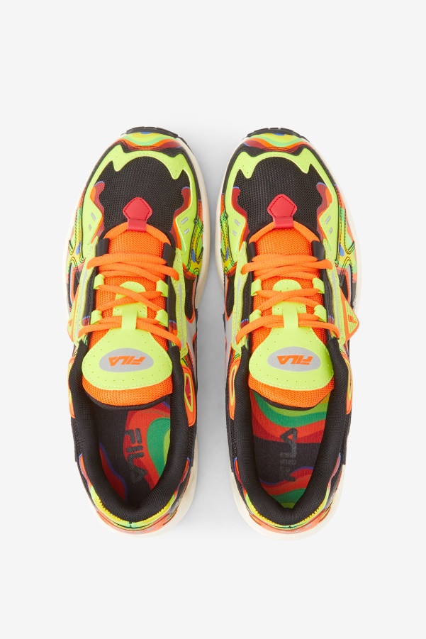 Black/Red Orange/Red Fila Men's Archive Rjv