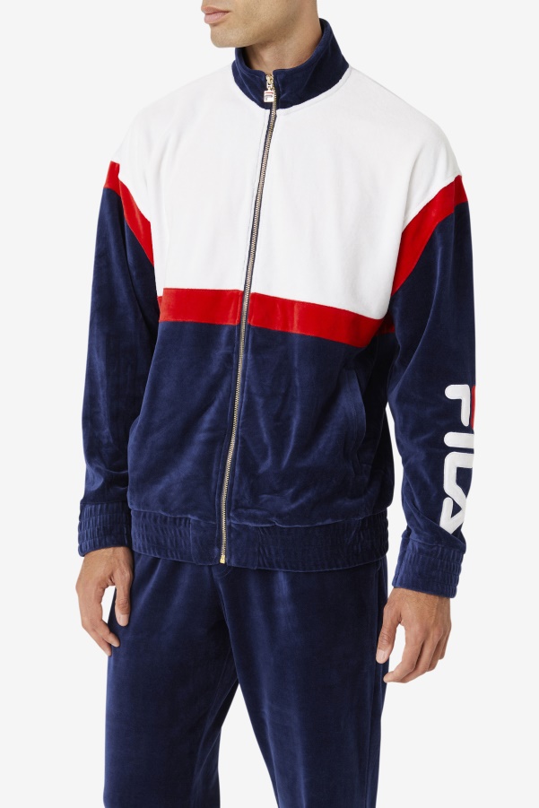 Mansur Velour Jacket Fila Navy/White/Red