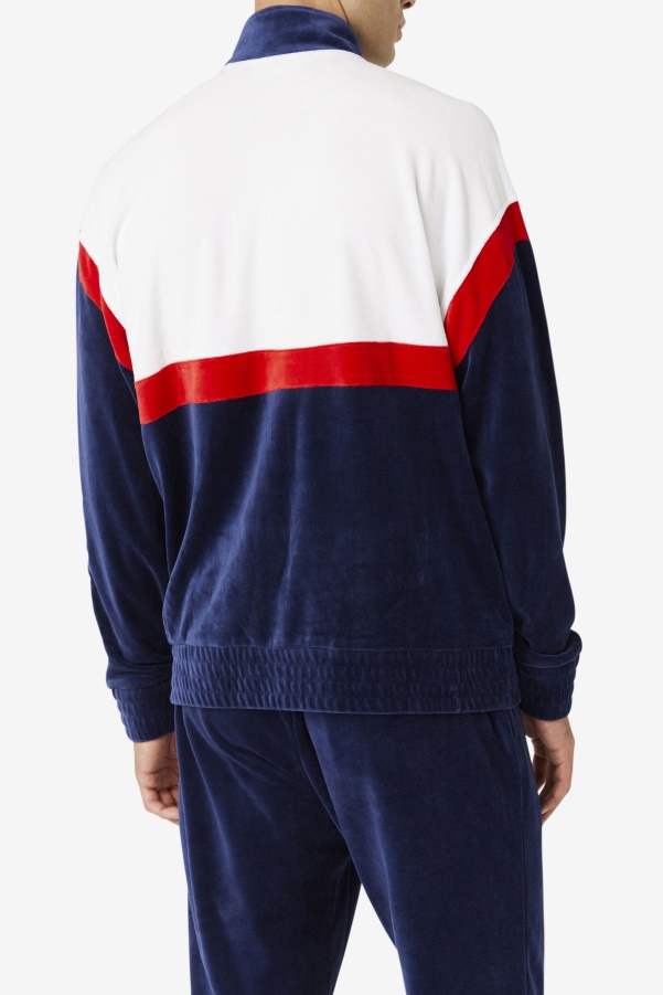 Mansur Velour Jacket Fila Navy/White/Red