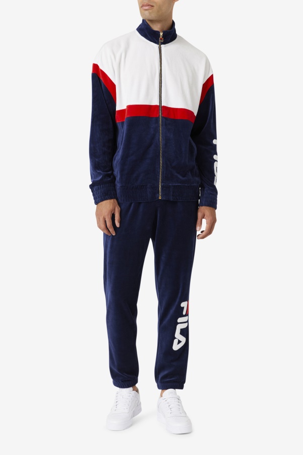 Mansur Velour Jacket Fila Navy/White/Red