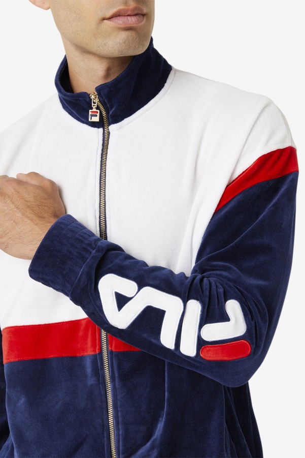 Mansur Velour Jacket Fila Navy/White/Red