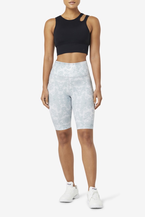 Fila Black Uplift Slice Crop Bra Top