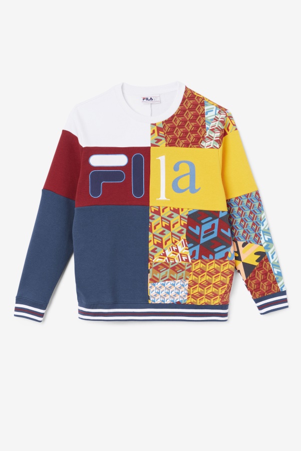 Fila Hansi Sweatshirt Ocean/Rhubarb/White