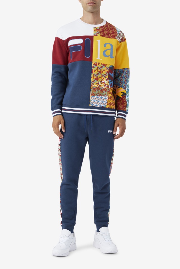 Fila Hansi Sweatshirt Ocean/Rhubarb/White