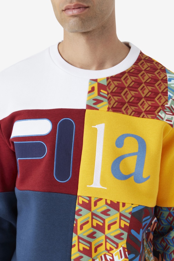Fila Hansi Sweatshirt Ocean/Rhubarb/White