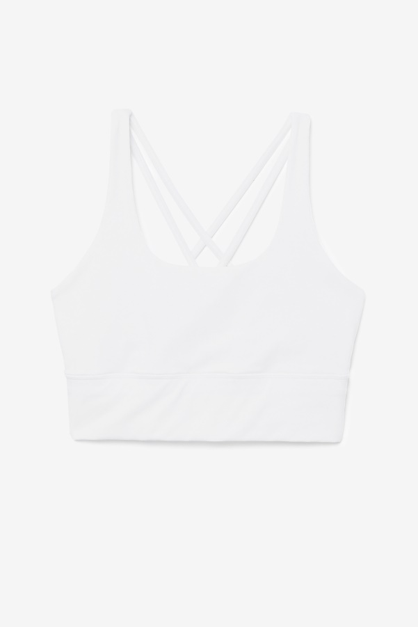 White Uplift Cross Back Bra Top Fila