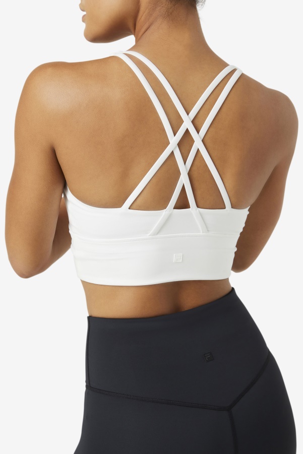 White Uplift Cross Back Bra Top Fila