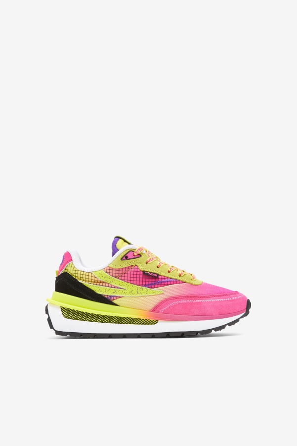 Pink Glo/Sulphur/White Fila Little Kids' Renno