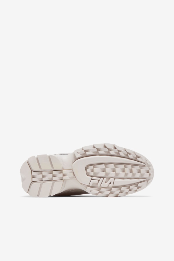 Silver Gray/White Sand Fila Women's Disruptor 2 Premium