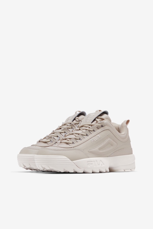 Silver Gray/White Sand Fila Women's Disruptor 2 Premium