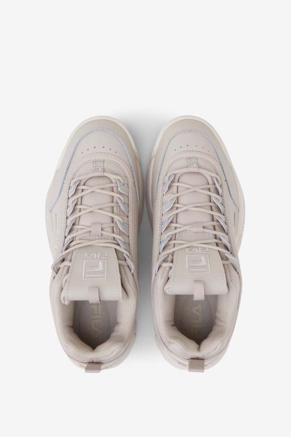 Silver Gray/White Sand Fila Women's Disruptor 2 Premium