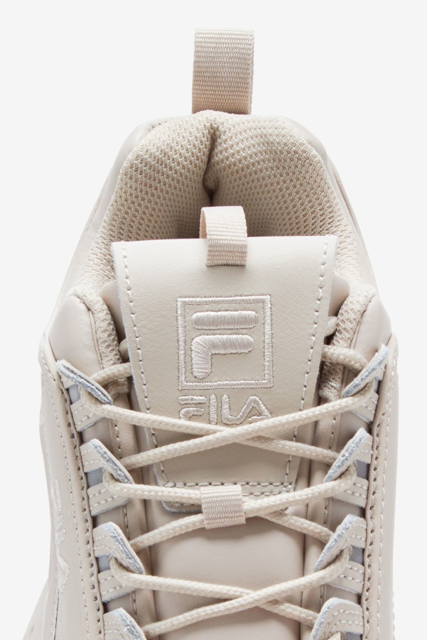 Silver Gray/White Sand Fila Women's Disruptor 2 Premium