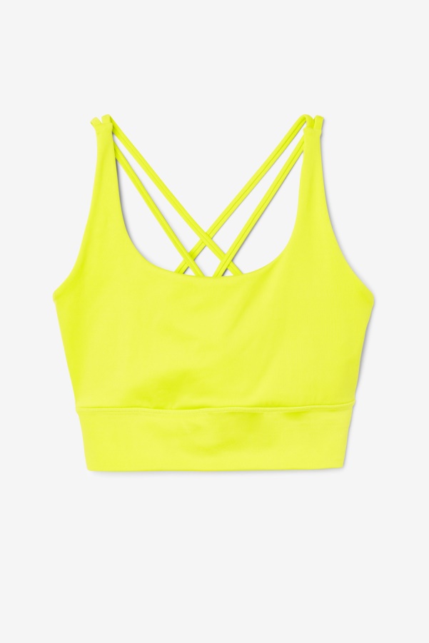 Fila Uplift Cross Back Bra Top Sulphur