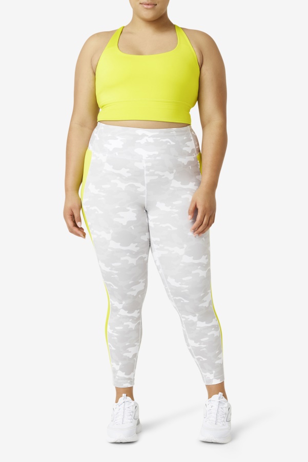 Fila Uplift Cross Back Bra Top Sulphur