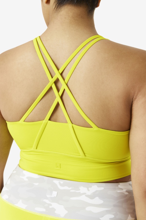 Fila Uplift Cross Back Bra Top Sulphur