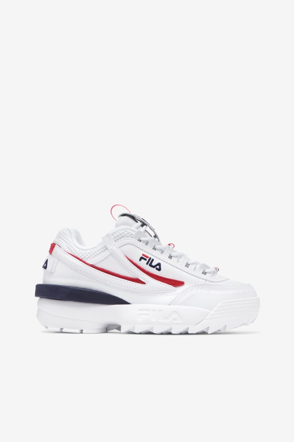White/Red/Navy Women's Disruptor 2 Exp Fila