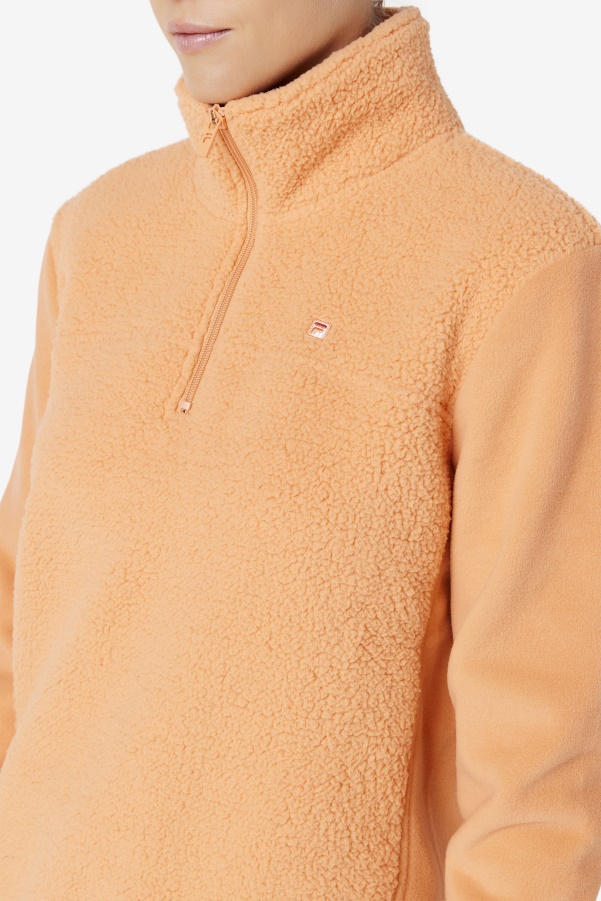 Orange/Cayenne Meadow Quarter Zip Pullover Fila