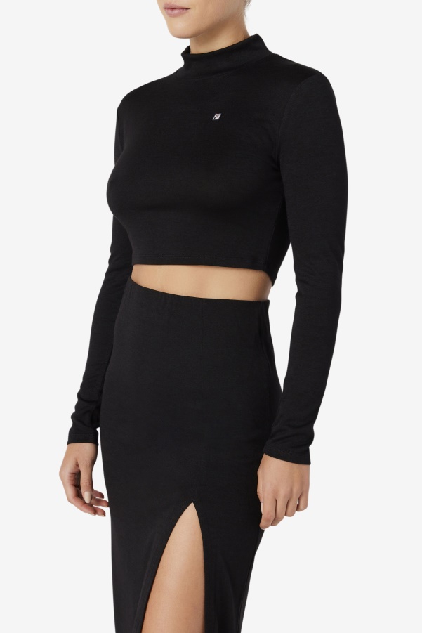 Black Fila Luise Turtleneck Top