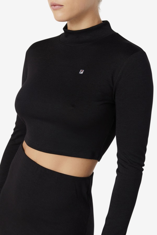 Black Fila Luise Turtleneck Top