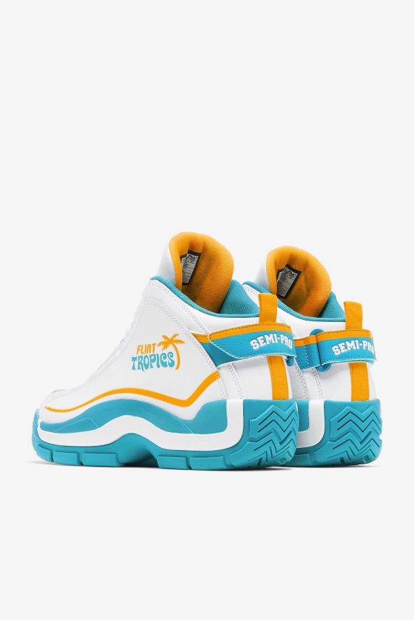 White/Teal/Zinnia Fila Men's Grant Hill 2 x Semi-Pro