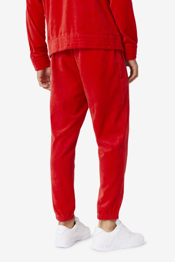 Red Deverall Velour Pant Fila