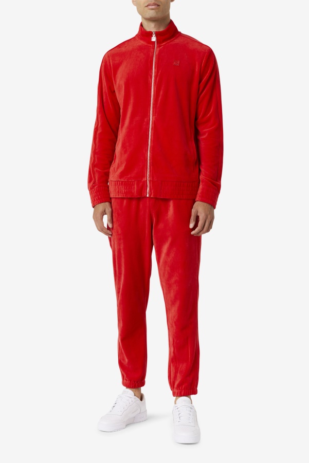 Red Deverall Velour Pant Fila