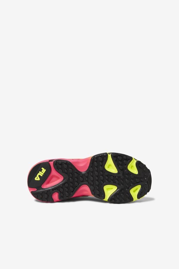Fila Black/Yellow/Deep Pink Big Kids' Ray Tracer Apex