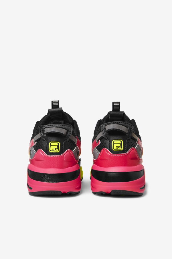 Fila Black/Yellow/Deep Pink Big Kids' Ray Tracer Apex